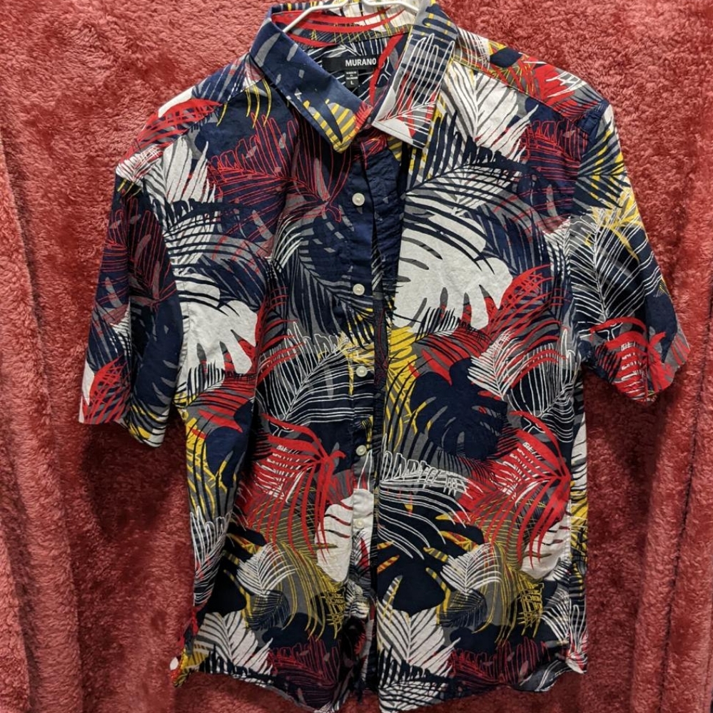 Men's Murano shirt Large multi-colored button-up